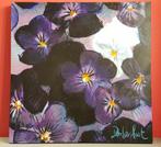 Peter Donkersloot groot schilderij Purple Flowers 120x120cm, Ophalen