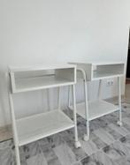 2x SETSKOG nachtkastjes van IKEA met wieltjes te koop., Huis en Inrichting, Slaapkamer | Nachtkastjes, Ophalen, Nieuw, Metaal of Aluminium