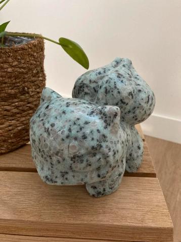 Kiwi Jaspis Bulbasaur Beeld - Pokémon Sculptuur Edelsteen Ar beschikbaar voor biedingen