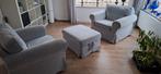2 comfortabele Ikea Ektorp fauteuils met voetenbank, Huis en Inrichting, Fauteuils, 75 tot 100 cm, Ophalen of Verzenden, Zo goed als nieuw
