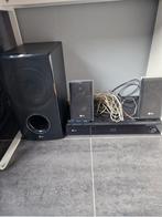 Subwoofer met 2 speakers (L+R) blueray disc dvd speler ipod, Gebruikt, Minder dan 40 watt, Dvd-speler, Ophalen