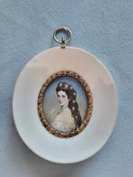 Zeer mooi miniatuur schilderijtje Elizabeth, Antiek en Kunst, Kunst | Schilderijen | Klassiek, Ophalen of Verzenden