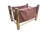 Vintage messing krantenbak Hollywood regency, Ophalen of Verzenden, Gebruikt