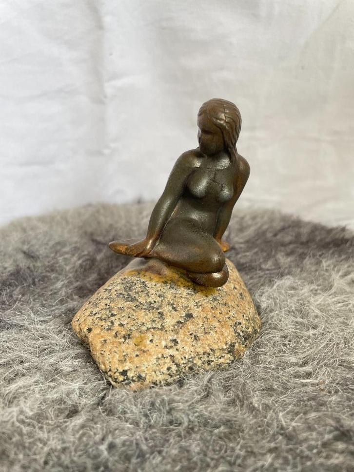 Kopie kleine zeemeermin, Kopenhagen, Antiek en Kunst, Antiek | Koper en Brons, Brons, Ophalen of Verzenden