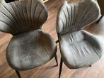 2 urban grijze leren eettafel stoelen, Huis en Inrichting, Stoelen, Ophalen, Gebruikt, Twee, Leer