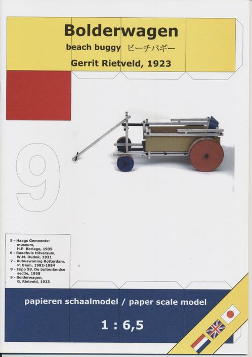 Papieren model van de Bolderwagen van Gerrit Rietveld, Hobby en Vrije tijd, Knutselen, Nieuw, Knutselwerk, Ophalen of Verzenden