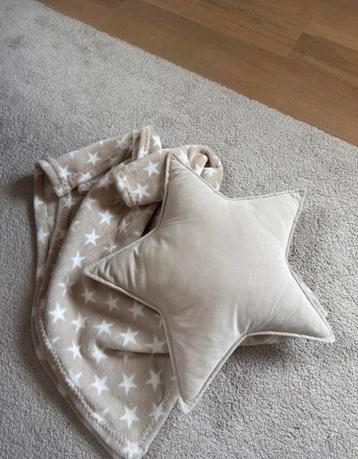 Babykamer Set: dekentje & sierkussen - Ster Thema beschikbaar voor biedingen