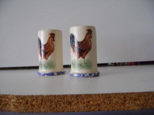 Peper en Zoutstelletje met haantjes(zie omschrijving), Verzamelen, Overige Verzamelen, Gebruikt, Ophalen of Verzenden
