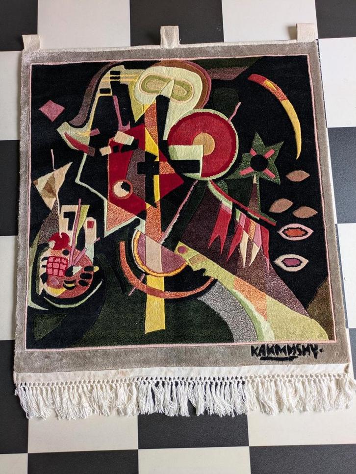 Zeer mooi wandkleed van Kandinsky, Antiek en Kunst, Kunst | Schilderijen | Abstract, Ophalen of Verzenden