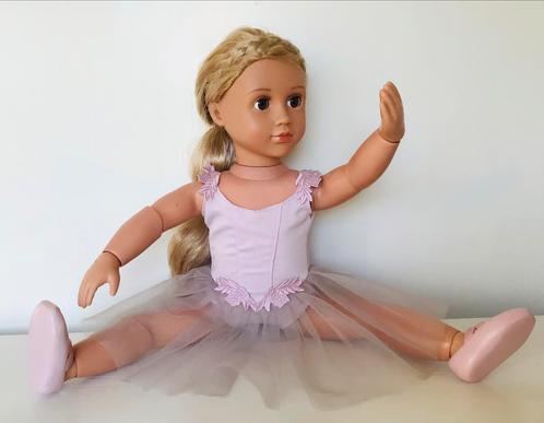Mooie Our Generation pop, ballerina, ca. 46 cm, slaapogen, Kinderen en Baby's, Speelgoed | Poppen, Zo goed als nieuw, Overige typen