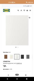 Ikea FÖRBÄTTRA bedekkingspaneel wit 62x80 nieuw in doos, Ophalen, Wit, Nieuw, Minder dan 100 cm
