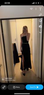 Elegante zwarte galajurk, Galajurk, Zwart, Ophalen of Verzenden, Zo goed als nieuw