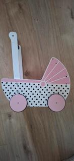 Houten poppenwagen/ loopwagen / roze, Ophalen, Gebruikt, Overige typen