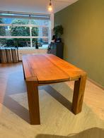 Massief Eiken Eetkamertafel - Robuust en Stijlvol, Ophalen, Gebruikt, Eikenhout, 200 cm of meer