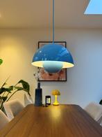 Blauwe flowerpot metalen hanglamp, nieuw in doos, Huis en Inrichting, Lampen | Hanglampen, Ophalen of Verzenden, Nieuw, Minder dan 50 cm