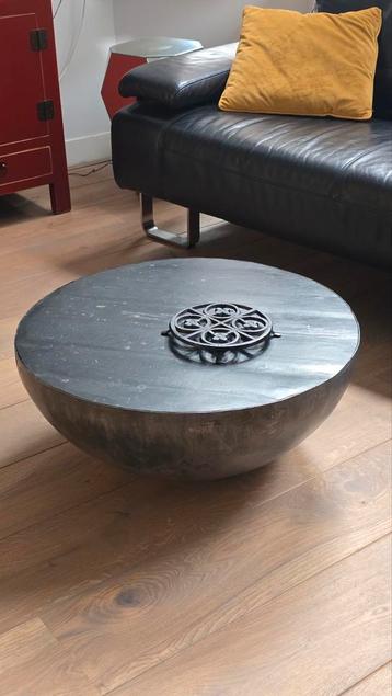 Zwarte Salontafel Komvoet - Industrieel/Japandi