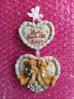 Cherished Teddies Love Bears All Things Heart Plaque Hanger, Verzamelen, Ophalen of Verzenden, Zo goed als nieuw, Beeldje, Cherished Teddies
