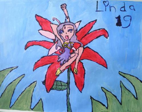 Schilderij elfje 19, Antiek en Kunst, Kunst | Schilderijen | Modern, Ophalen of Verzenden