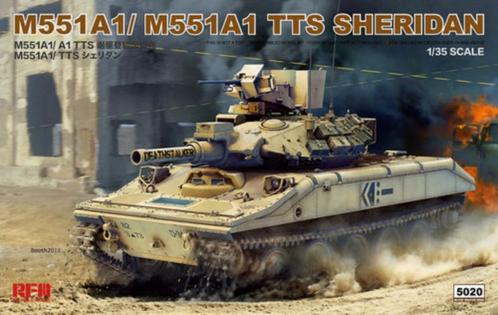 Rye Field Models 1/35 M551 A1 / M551 A1 TTS Sheridan, Hobby en Vrije tijd, Modelbouw | Auto's en Voertuigen, Nieuw, Tank, 1:32 tot 1:50