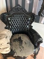 Zwarte Stoel - Opknapper!, Ophalen, Minder dan 50 cm, Gebruikt, Minder dan 75 cm