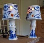 2x Mooi porseleinen nachtlampjes, Huis en Inrichting, Lampen | Tafellampen, Ophalen of Verzenden, Zo goed als nieuw, Glas, Minder dan 50 cm