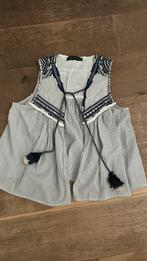 Zara top hesje gilet blauw wit S zgan!, Blauw, Zara, Ophalen of Verzenden, Zo goed als nieuw