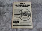 Reclame (A4) DAF 30/daffodil (1963) Variomatic/ Personenauto, Verzenden, Auto's