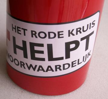 Mok beker het Rode Kruis helpt onvoorwaardelijk hoogte 9,5 c beschikbaar voor biedingen