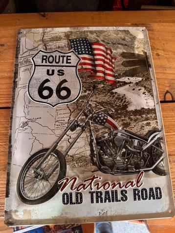 Route 66 Wandbord - Nieuw beschikbaar voor biedingen