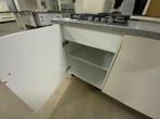 Complete keuken Compleet met APP 120Keukens op voorraad 2376, Wit, Hoekkeuken, Ophalen of Verzenden, Zo goed als nieuw