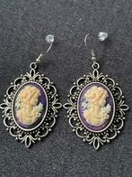 Camee Oorbellen Hangers, Sieraden, Tassen en Uiterlijk, Oorbellen, Overige materialen, Hangers, Paars, Nieuw