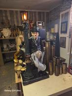 Charlie Chaplin met Lantaarnpaal 120cm hoog., Verzamelen, Beelden en Beeldjes, Ophalen, Dier