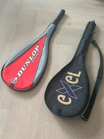 2 squash rackets; Dunlop en Déesse inclusief hoes, Ophalen of Verzenden, Met hoes