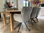 6 draaibare luxe Chocolate Brown stoelen Nieuw in de doos, Ophalen, Bruin, Nieuw, Metaal