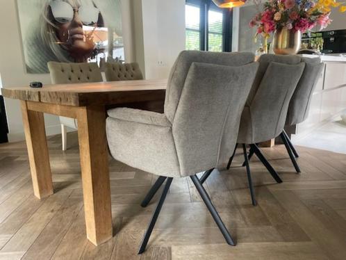 6 draaibare luxe Chocolate Brown stoelen Nieuw in de doos, Huis en Inrichting, Stoelen, Nieuw, Vijf, Zes of meer stoelen, Metaal