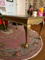 Queen Ann vintage rechthoekige koffietafel salontafel goud, Ophalen, Gebruikt, 100 tot 150 cm, Queen Ann