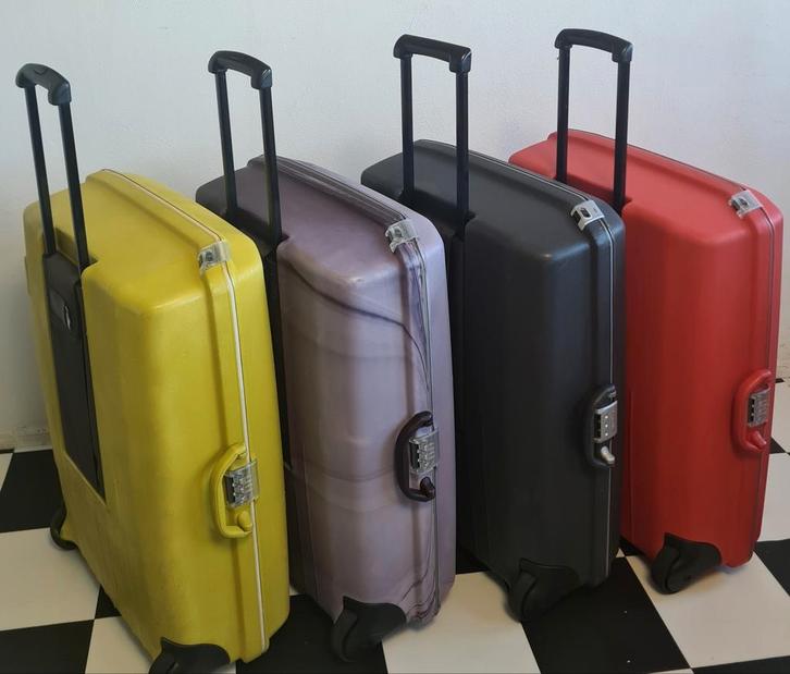 Samsonite Grote koffer Cijfer slot adres label Hardcase, Sieraden, Tassen en Uiterlijk, Koffers, Zo goed als nieuw, Hard kunststof