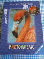 Puzzel Photomosaic Flamingo 500 stukjes, Ophalen of Verzenden, 500 t/m 1500 stukjes, Zo goed als nieuw, Legpuzzel