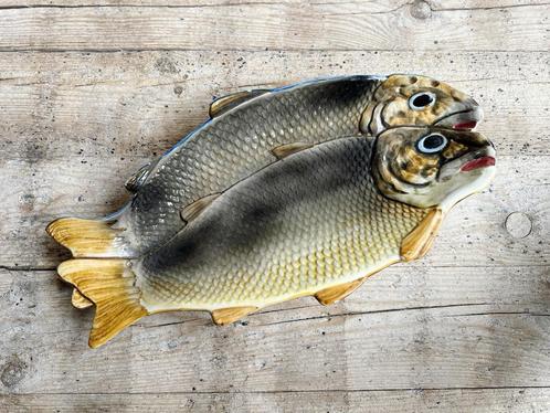 Vintage Majolica visschaal, Antiek en Kunst, Antiek | Keramiek en Aardewerk, Ophalen of Verzenden