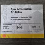 Ajax - ac milan 1994 ticket, Verzamelen, Sportartikelen en Voetbal, Ophalen of Verzenden, Zo goed als nieuw