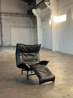 Cassina Veranda Lounge Chair | Leer (NIEUWSTAAT), Zitstoel ligstoel stoel Chaise Lounge Ottomane Zit Zetel, Metaal, Ophalen of Verzenden