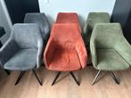6 Draaibare Eetkamerstoelen met Terugdraaifunctie, Ophalen, Gebruikt, Overige kleuren, Stof