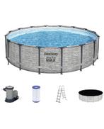 Bestway Steel Pro MAX Zwembad 488x122 cm, 120 cm of meer, Rond, Ophalen of Verzenden, 300 cm of meer