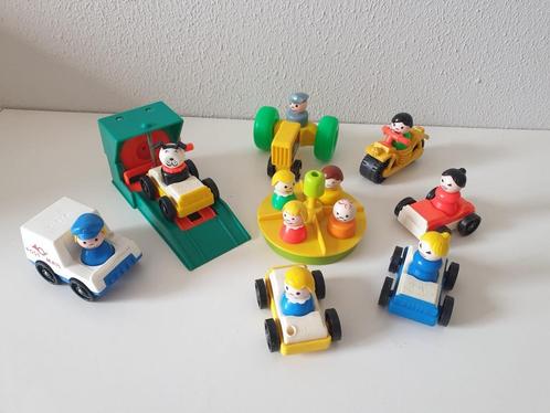 Vintage Fisher Price set 1 - oa Auto's, poppetjes, tractor, Kinderen en Baby's, Speelgoed | Fisher-Price, Zo goed als nieuw, Speelset