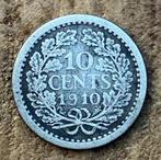 10 cent 1910 Wilhelmina, Ophalen, Zilver, 10 cent, Koningin Wilhelmina