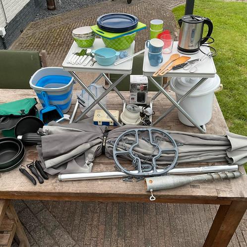 Setje kampeerspullen, Caravans en Kamperen, Kampeeraccessoires, Gebruikt, Ophalen