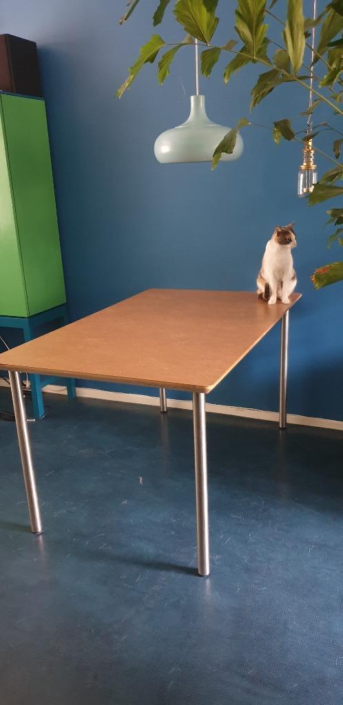 Eettafel, Huis en Inrichting, Tafels | Eettafels, Gebruikt, 50 tot 100 cm, 100 tot 150 cm, Vier personen, Rechthoekig, Kunststof