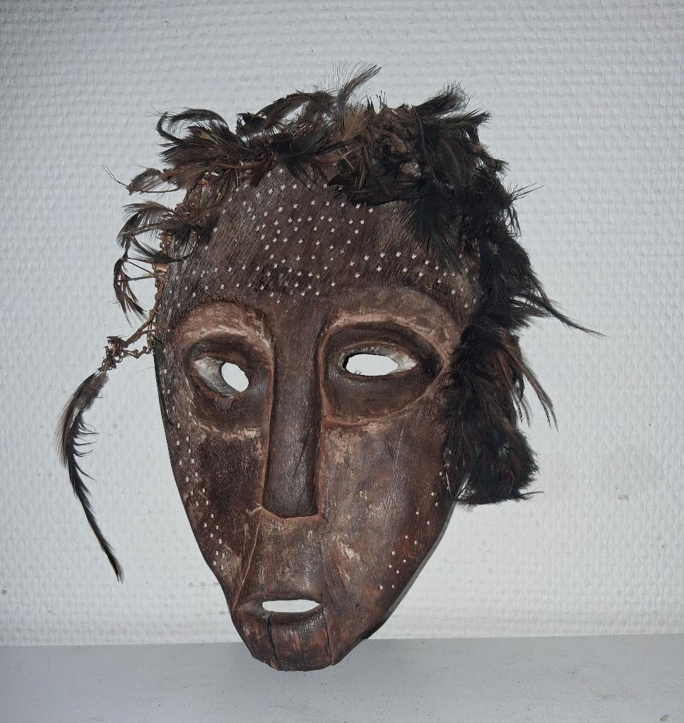 Masker Lega Congo Barega DR Kongo Afrika lobi kuba punu fang, Antiek en Kunst, Verzenden