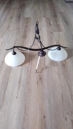 Vintage Plafondlamp met 2 Lampen, Huis en Inrichting, Lampen | Hanglampen, Ophalen, Gebruikt, 50 tot 75 cm, Vintage