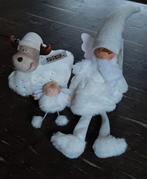 Nieuwe kerstengel en ree aardewerk met sjaal, Ophalen of Verzenden, Nieuw